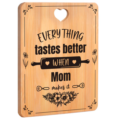 Apjielop Mom Gifts Mom Birthday Gifts Mom Christmas Gifts - Engraved Bamboo Cutting Board - Christmas Gifts for Mom Christmas Thanksgiving Birthday Gifts for Mom on Her Birthday