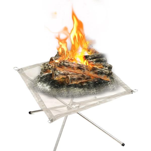 Outdoor Fire Pit and BBQ Grill