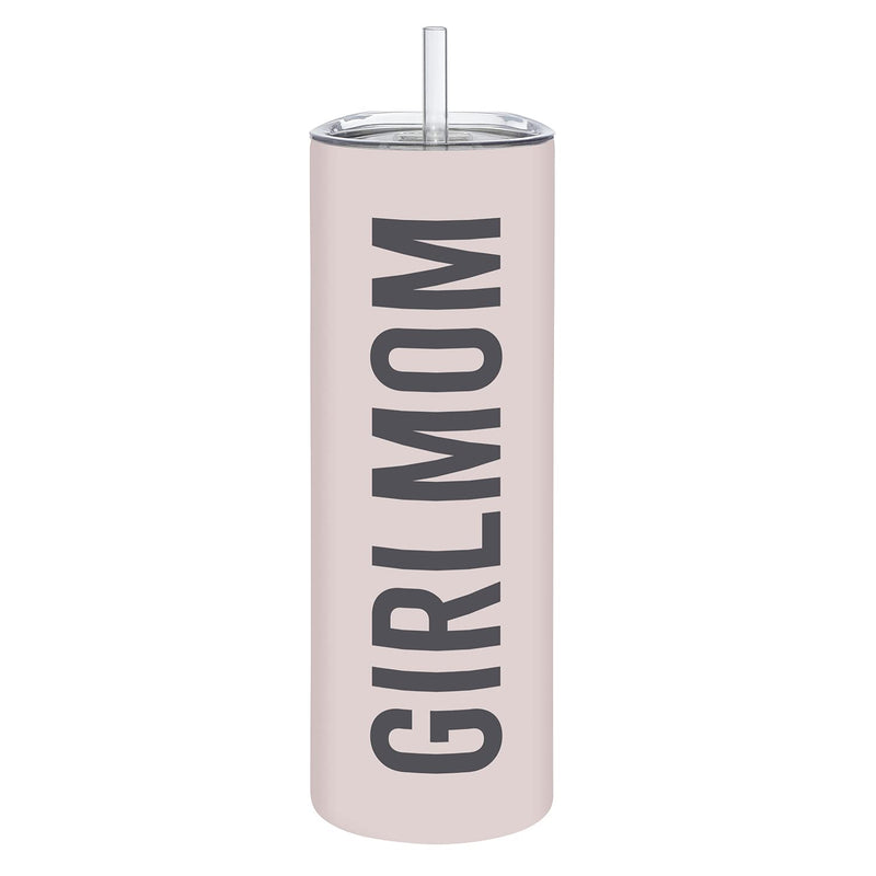 Stephan Baby Gift for Mom Matte Stainless Steel Skinny Tumbler With Straw 20-Ounce Girl Mom