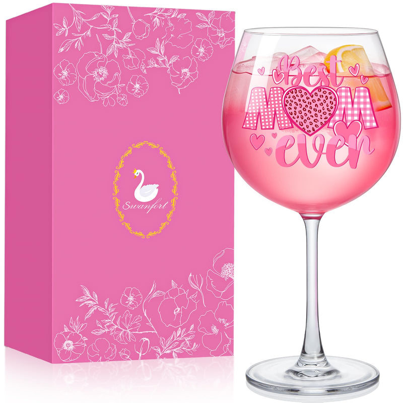 Swanfort Mom Birthday GiftsBirthday Gift for mom from DaughterGifts for Mom From SonPersonalized Gifts for Mom BEST MOM EVER Gifts Wine Glass for Mom20 OZ Birthday Gift Ideas for MomMumMother