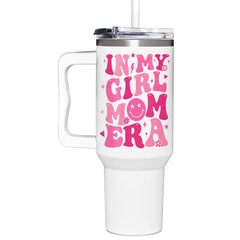 TAMUNBEE Girl Mom Gifts - Funny Mom Gift Mother Gifts Mommy Gifts New Mom Gifts - In My Girl Mom Era Birthday Gifts Idea Mom Tumbler With Handle 40oz (Girl Mom)
