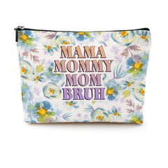 CQM Mom Gifts Floral Makeup Bag Gifts Mom Gifts Cosmetic Bag Mothers Day Mom Appreciation Toiletry Bag Gifts for Mom Birthday Thank You Gifts for Women Female Her New Mom Mommy Mummy Mammy Mum